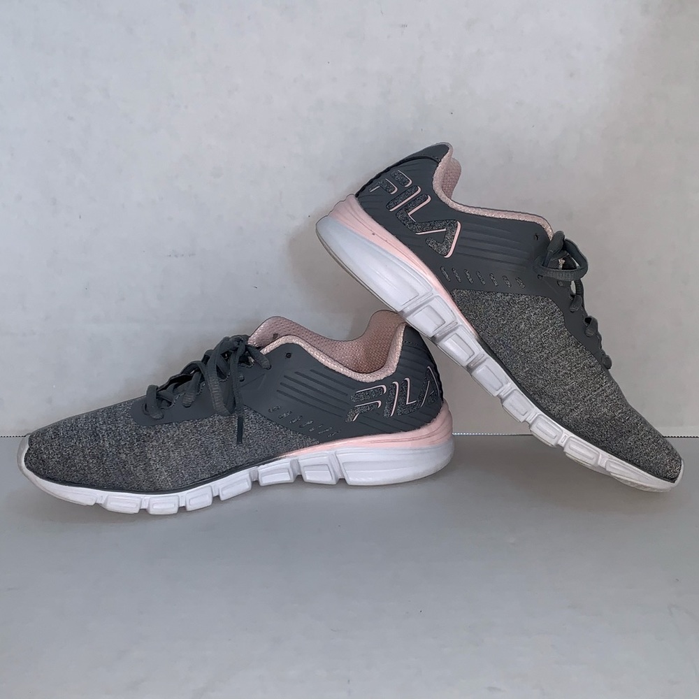 FILA Memory Primeforcer,Womens,Sz 8.5,Grey/Pk, EUC